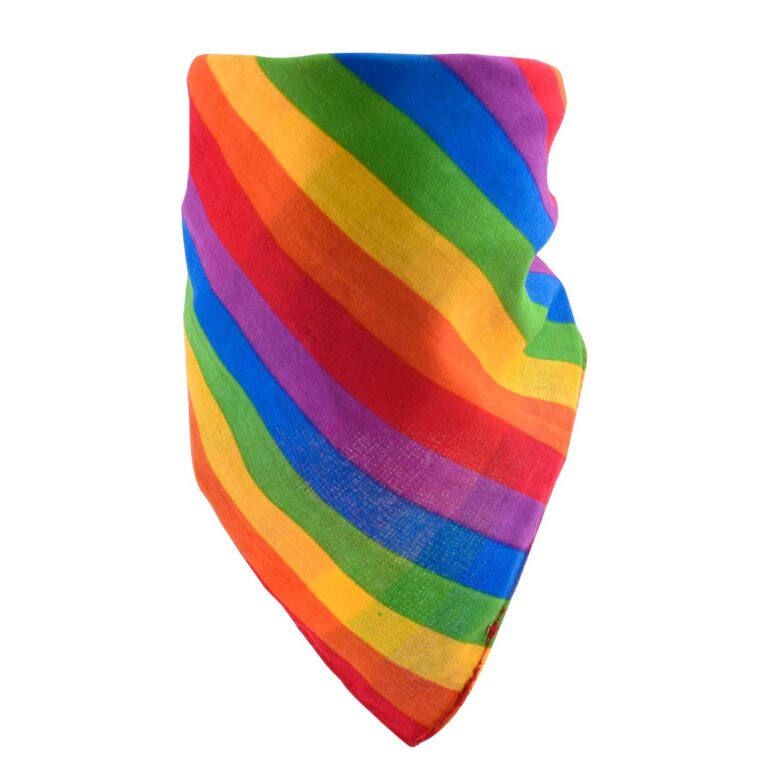 TRIXES Fazzoletto Multicolore Arcobaleno Pride in Cotone