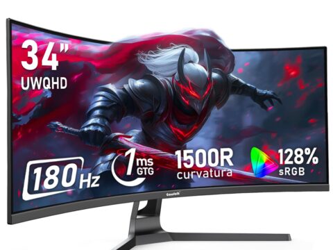 Gawfolk Monitor Ultrawide 34″ Curvo 180Hz UWQHD 3440×1440