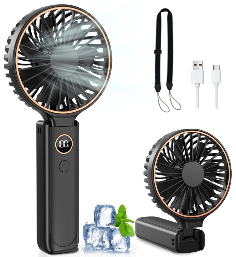 Rintea Mini Ventilatore Portatile USB 4000 mAh, 6 Velocità
