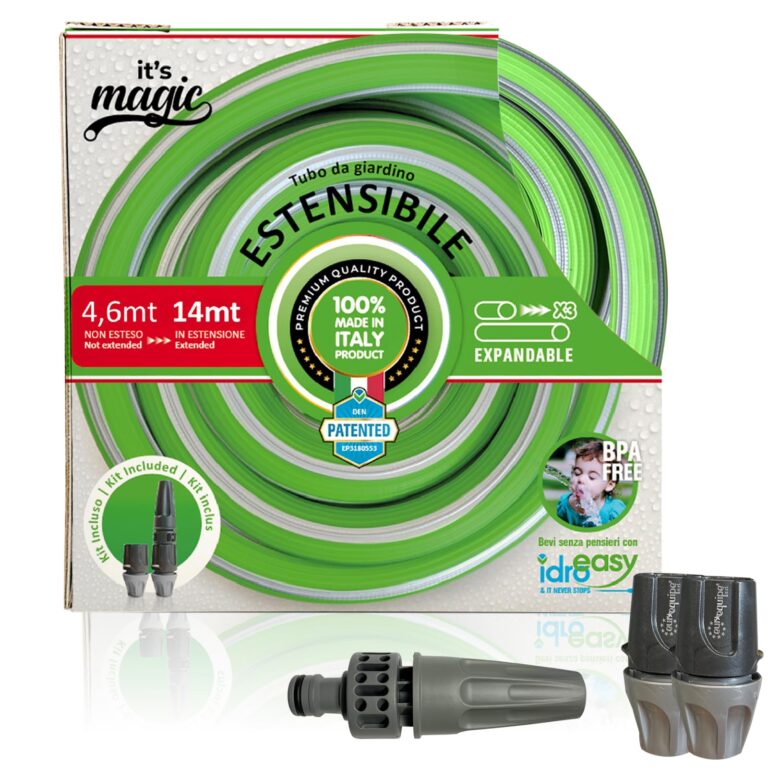 Idroeasy Tubo da Giardino Estensibile 14 m con Lancia