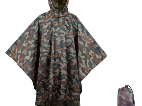 BALIGO Poncho Impermeabile 3 in 1 Uomo e Donna con Stuoia Campeggio