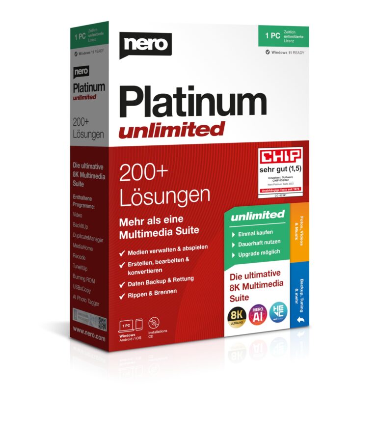 Nero Platinum Unlimited – Suite multimediale 8K con video editing e AI