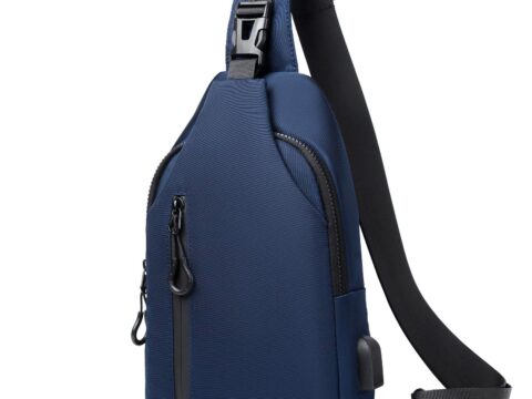 Mixroom Borsa Monospalla da Petto con Porta USB Z26