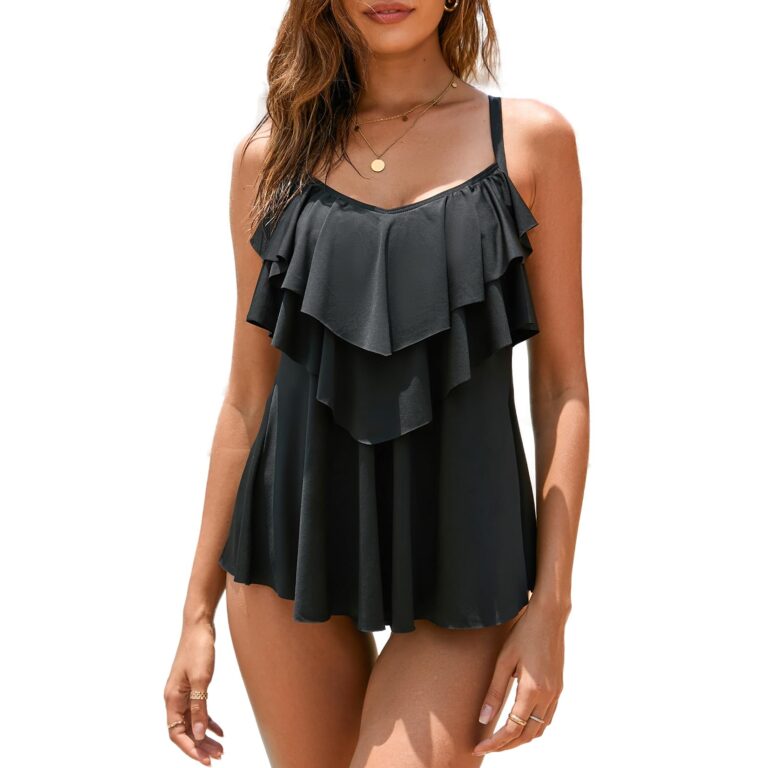 WIN.MAX Tankini Donna Vita Alta 2 Pezzi Plus Size