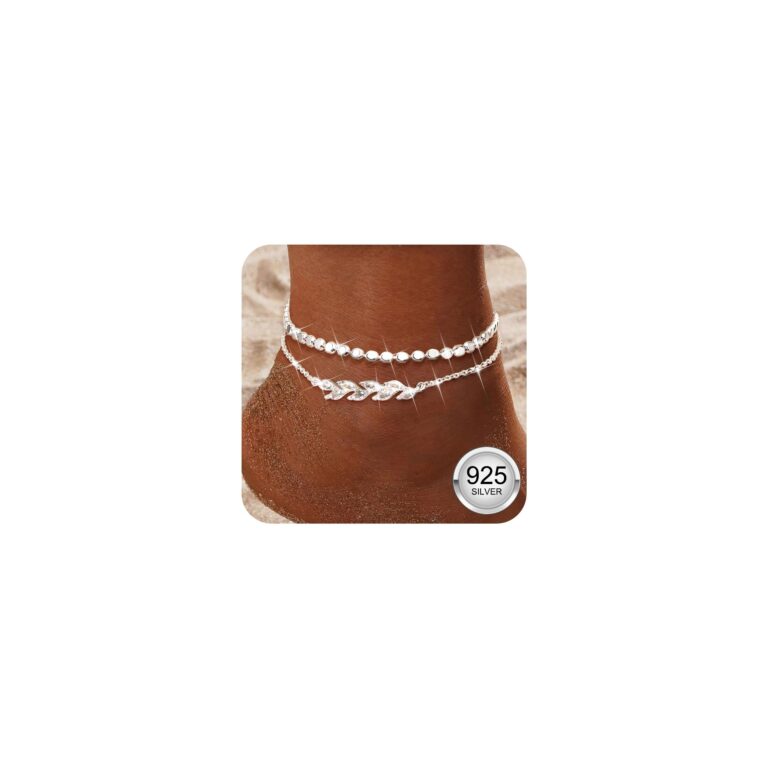YADOCA Cavigliera donna argento 925 con cuore e perline CZ
