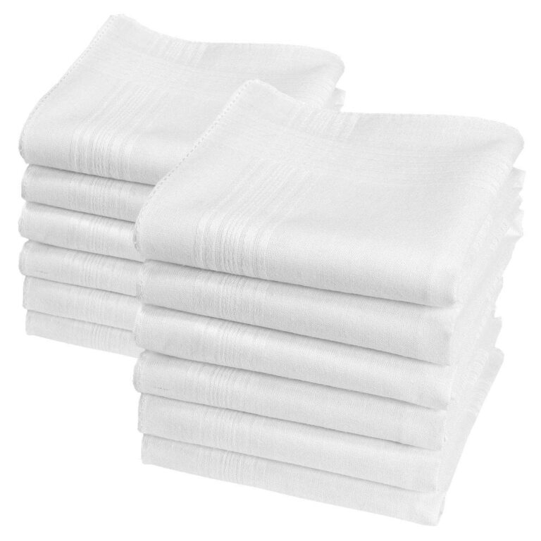 Merrysquare Fazzoletti Bianchi da Donna 28x28 cm – Set da 12