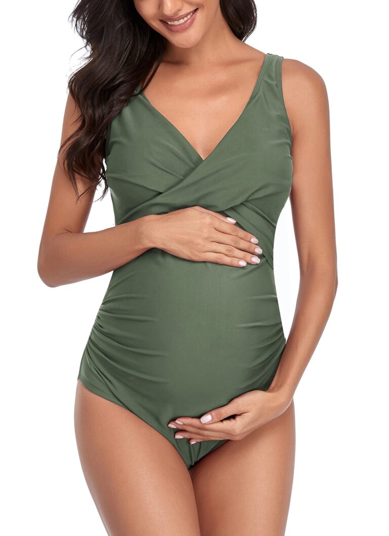SUMMERSUNSHINE Costume Intero Premaman con Incrocio Anteriore