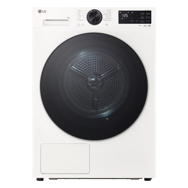 LG Asciugatrice 9 kg Pompa di Calore DUAL Inverter Classe B con AI Dry