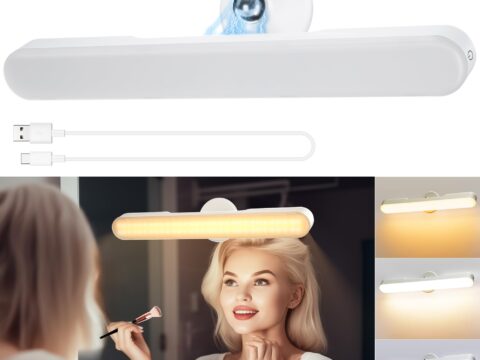 Rinfency Luci LED per Specchio Trucco Ricaricabili 4000 mAh, Dimmerabili