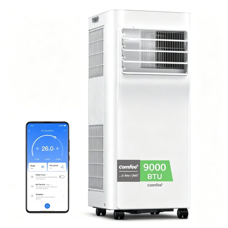 COMFEE' Condizionatore Portatile 9000 BTU/H, Breezy Cool Pro 2.6, Controllo WiFi, 3-in-1 Climatizzatore Portatile, Ventila...