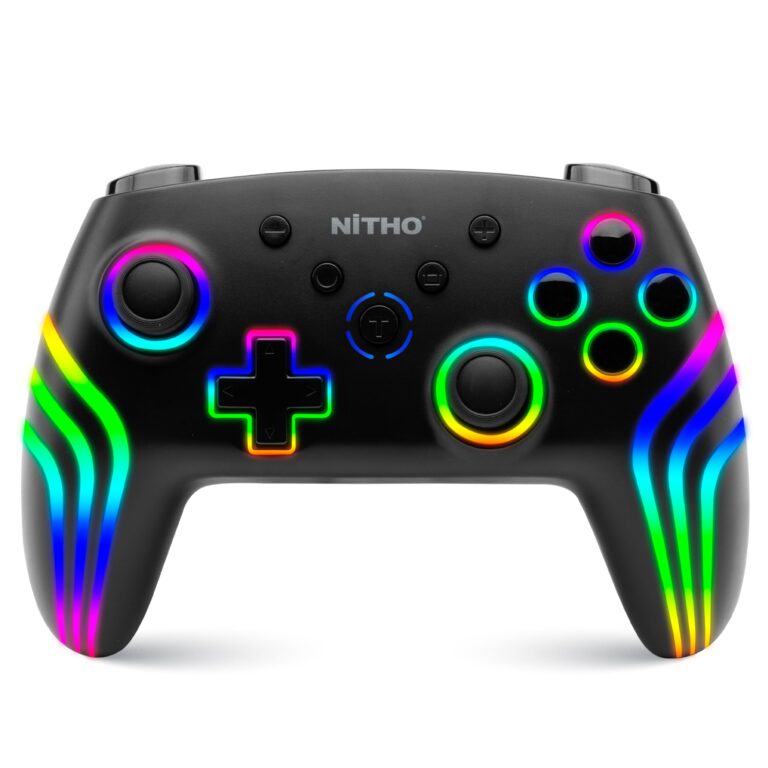 NITHO NEXUS DARK OPS Wireless Controller Compatibile con Switch/Switch 2/PC/Android/iOS, Gamepad con LED RGB, Trigger Effe...