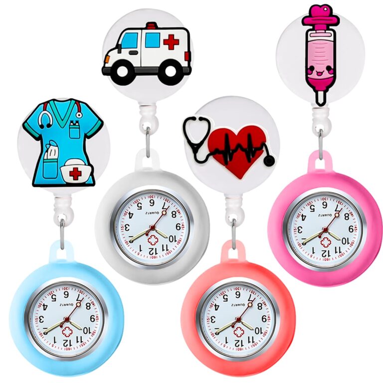 Orologi da infermiera in silicone (4-6 pezzi) con puntatore luminoso