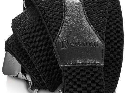 Decalen Bretelle Uomo Eleganti Clip Extra Forte Larghezza 4 cm Taglia Unica
