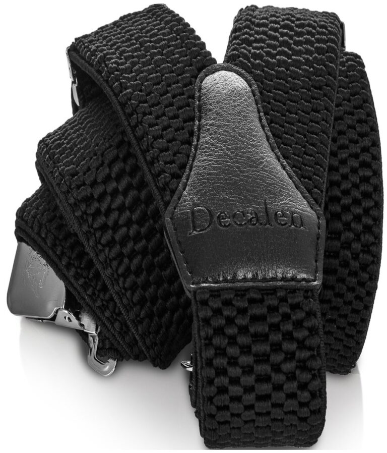 Decalen Bretelle Uomo Eleganti Clip Extra Forte Larghezza 4 cm Taglia Unica