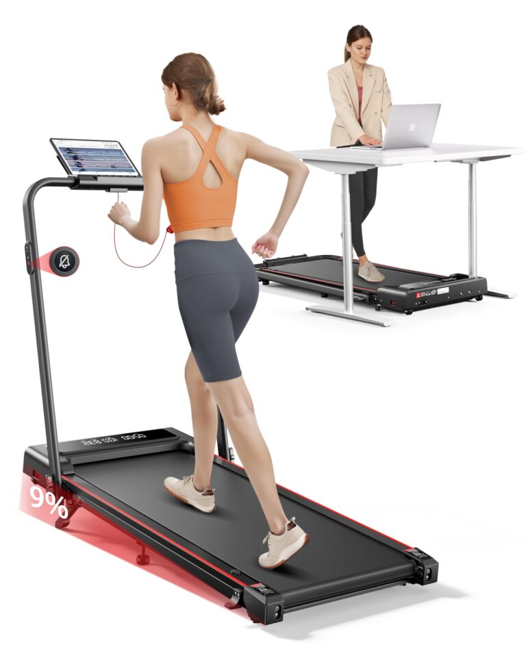 Tapis Roulant Elettrico Pieghevole 12 km/h, 4 in 1 Tapis Roulant con Inclinazione, App, Telecoman...