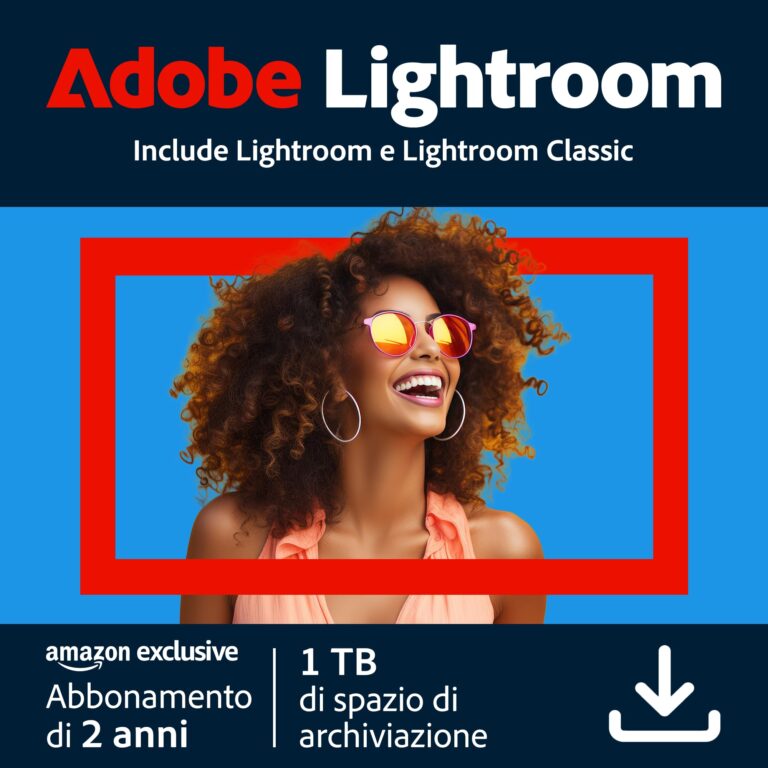 Adobe Lightroom con Lightroom Classic 1 TB – 24 mesi Esclusiva Amazon