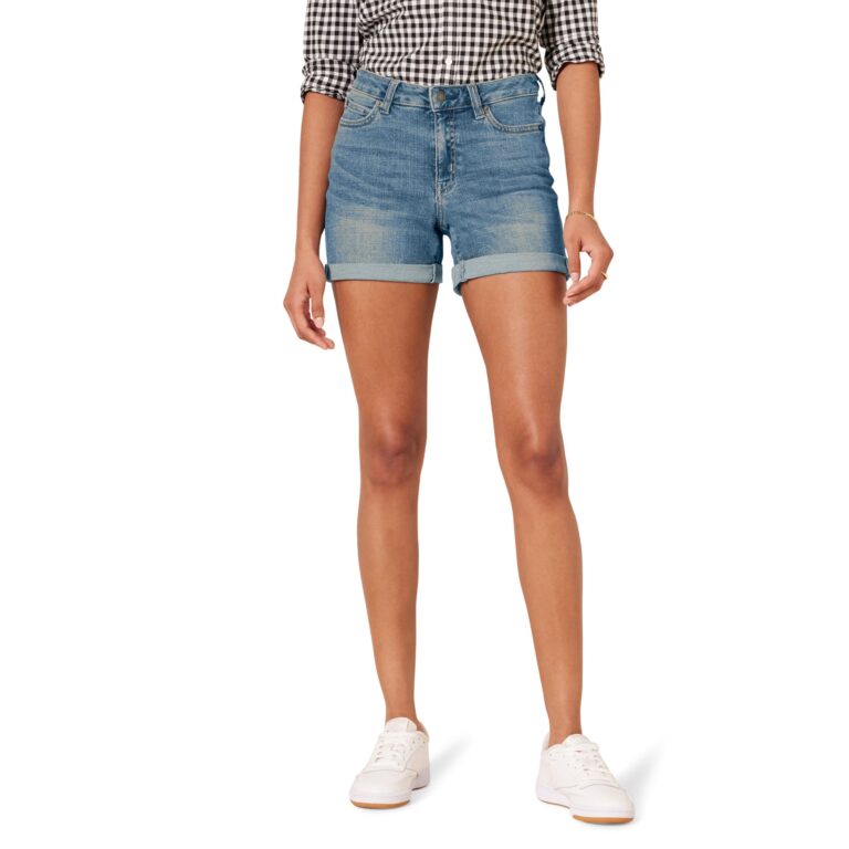 Amazon Essentials Pantaloncini Donna a Vita Media Aderenti