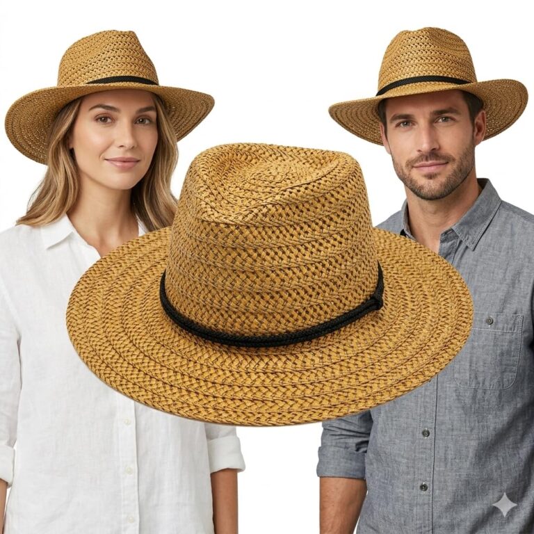 OTHERWISETRIVIAL Cappello di Paglia Panama Fedora Unisex per Spiaggia