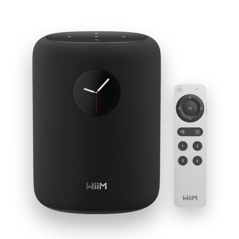 WiiM Sound altoparlante intelligente con display touch 1,8″, audio Hi-Res 24-bit/192 kHz, AI RoomFit™, 100 W, Wi-Fi 6E/Blu...