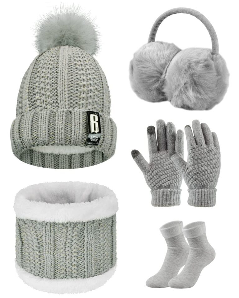 UMIPUBO Set Donna Cappello, Sciarpa e Guanti Touchscreen in Peluche