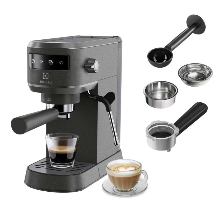 Electrolux Explore 6 Macchina per Caffè Espresso e Cappuccino E6EC1-6BST, 2 tazze, tecnologia ThermoBlock, set filtro 2-1 ...
