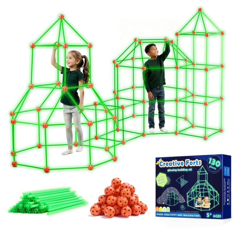 Tiny Land Kit di costruzione del forte per bambini - 130 pezzi Giocattolo creativo per ragazzi di...