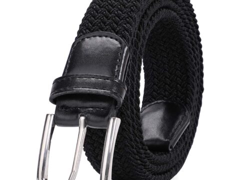 VONMELLI Cintura Uomo Elastica Intrecciata in Tessuto Casual Regolabile