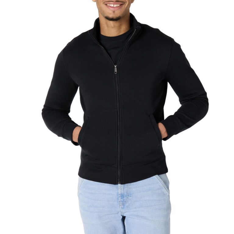 Amazon Essentials Felpa in Pile con Zip a Collo Alto, Vestibilità Classica