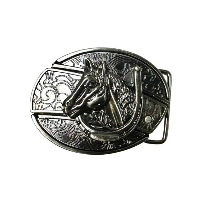 ZMCGNO Fibbie Cintura Vintage Western Uomo - 2 Pezzi