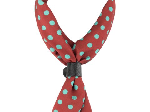 WANYING Foulard quadrato da uomo vintage con cinturino in pelle, rosso