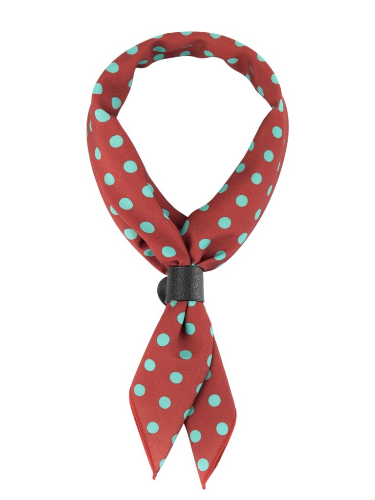 WANYING Foulard quadrato da uomo vintage con cinturino in pelle, rosso