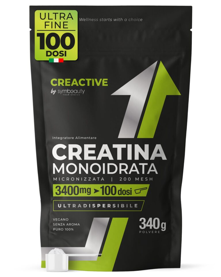 Symbeauty Creatina Monoidrata | 100 dosi 340g | Creatina Polvere a Rapido Scioglimento | Sport, Palestra Pre Workout. Pura...