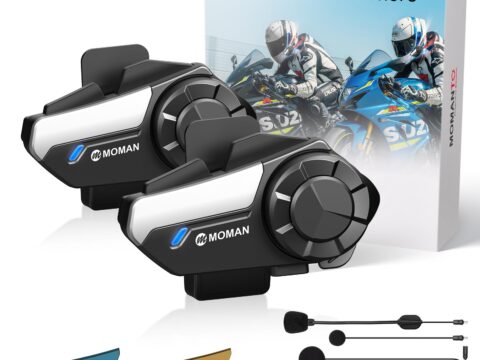 Moman H2S Interfono Moto Coppia 1000M con Riduzione del Rumore