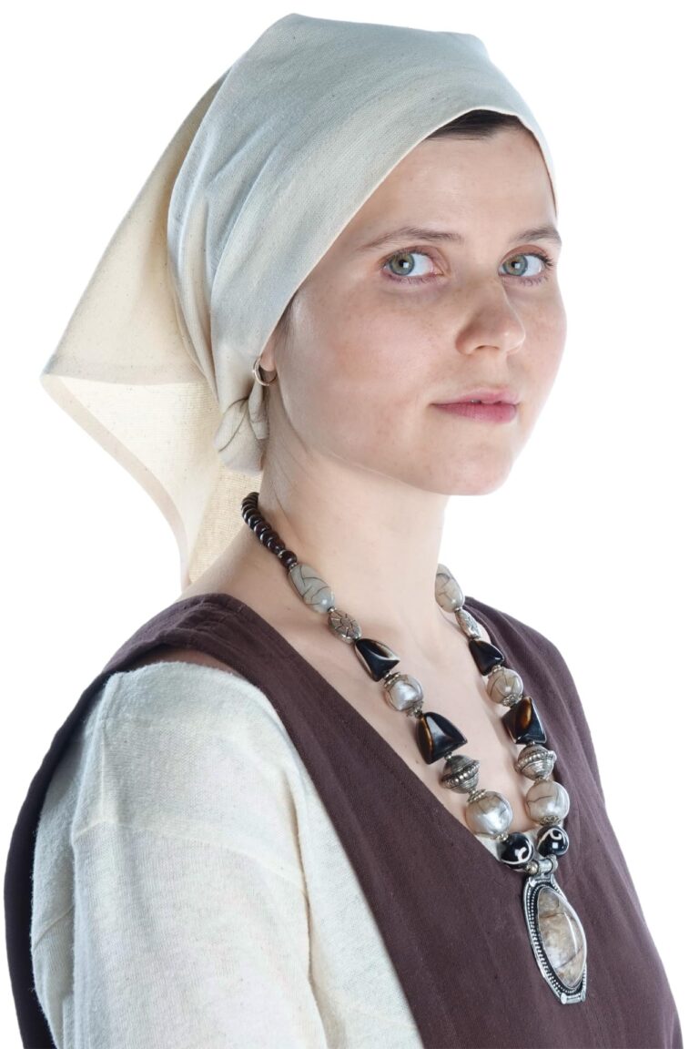 HEMAD Foulard Medievale Laudamie in Cotone Tinta Unita
