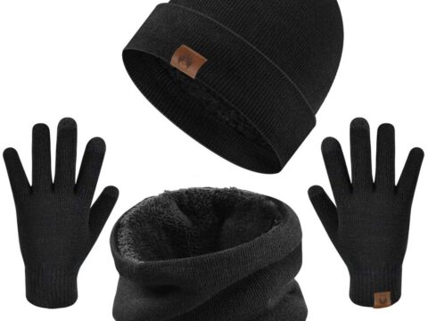 Yuson Girl Set Invernale Uomo: Berretto, Sciarpa e Guanti Touch Screen