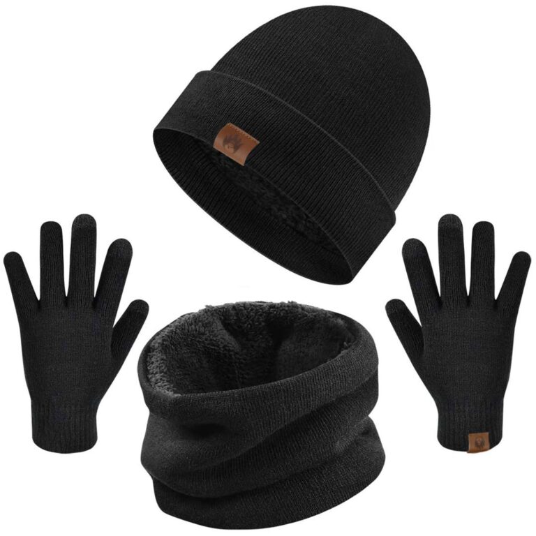 Yuson Girl Set Invernale Uomo: Berretto, Sciarpa e Guanti Touch Screen