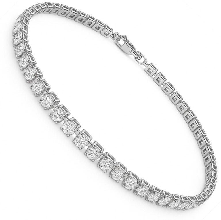 Dada Gioielli – Bracciale tennis donna con zirconi 3 mm in acciaio inox