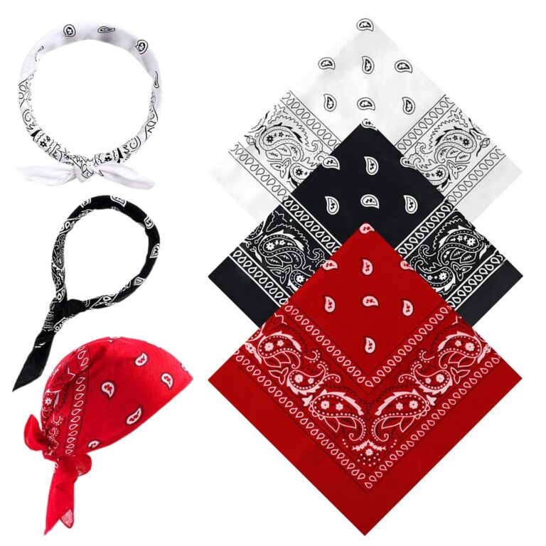 Bandane unisex con motivo cachemire set da 3 (54x54 cm)