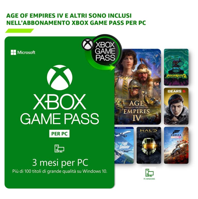 Xbox Game Pass per PC 3 mesi – Age of Empires IV incluso