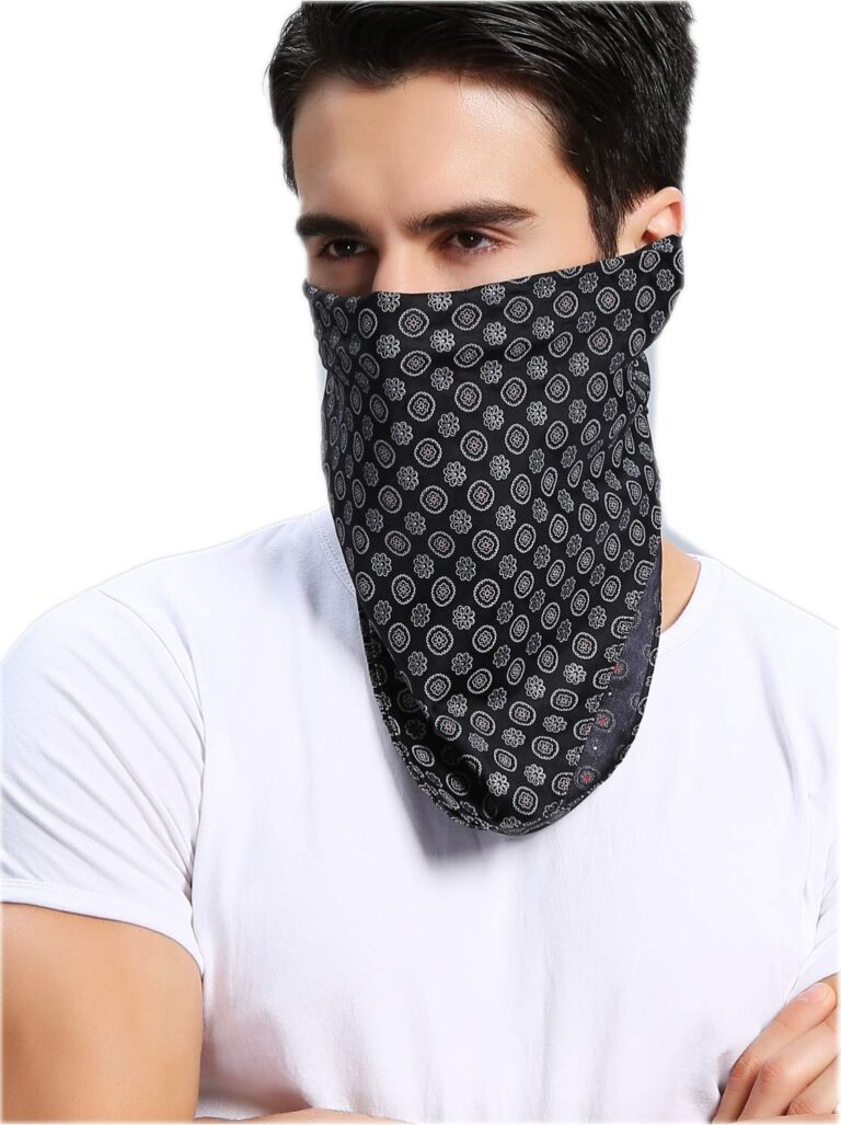 Prettystern Fazzoletto da Collo in Seta Uomo Bandana Quadrata