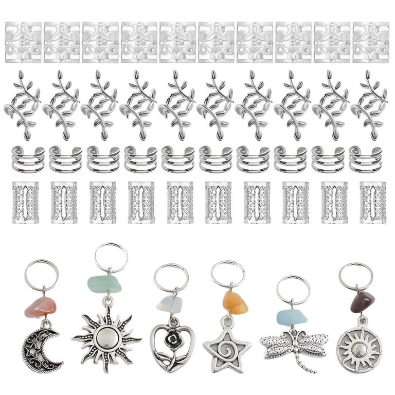 EIHI Set 46 pezzi accessori spirale per dreadlock e trecce