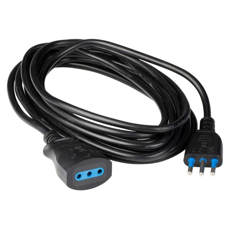 Poly Pool Prolunga Elettrica 5 Metri Nera 10A Made in Italy