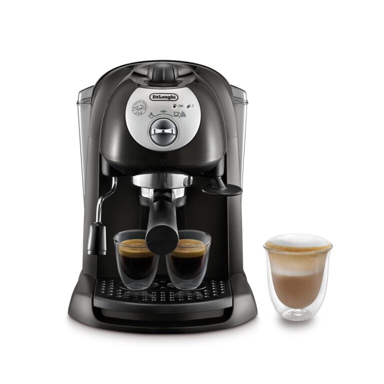 De'Longhi EC201.CD.B Macchina manuale da Caffè Espresso e Cappuccino, Caffè in Polvere o in Cialde E.S.E., Montalatte clas...