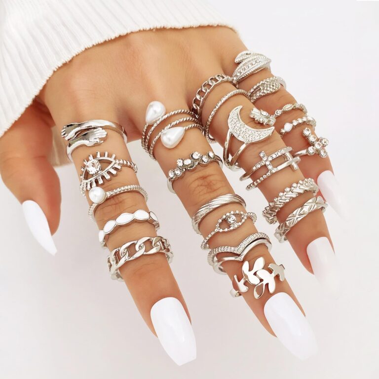 Set 23 Anelli Donna alla Moda Stile Geometrico e Bohemien
