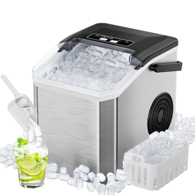 Fabbricatore di Ghiaccio Portatile 15 kg/24h, 9 Cubetti in 6 Min