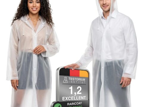 Welsberg Poncho Impermeabile con Cappuccio Riutilizzabile Unisex