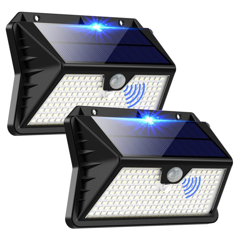 Faretto Solare LED da Esterno 185 LED con Sensore di Movimento IP65