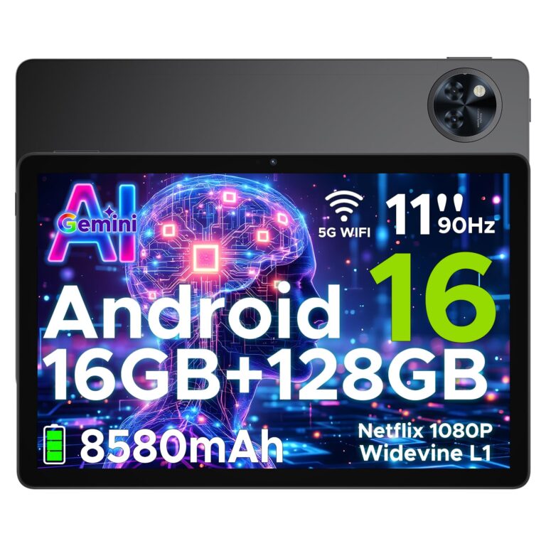 Tablet Gaming Android 16 da 11 pollici con Unisoc T7200 e 8580 mAh