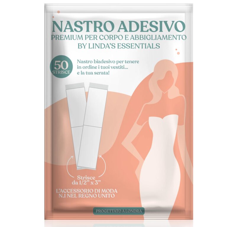 Linda's Essentials Nastro biadesivo per tessuti Fashion Tape trasparente