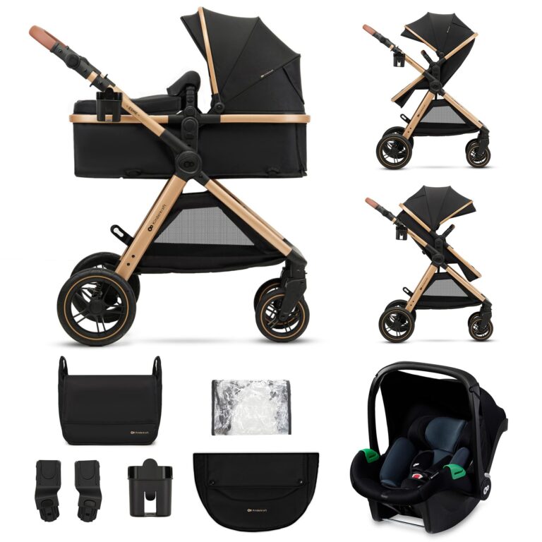 Kinderkraft ESME Trio passeggino neonati 3 in 1 fino 26 kg, con Ovetto I-SIZE 40-75 cm, Carrozzina reversibile fronte mamm...